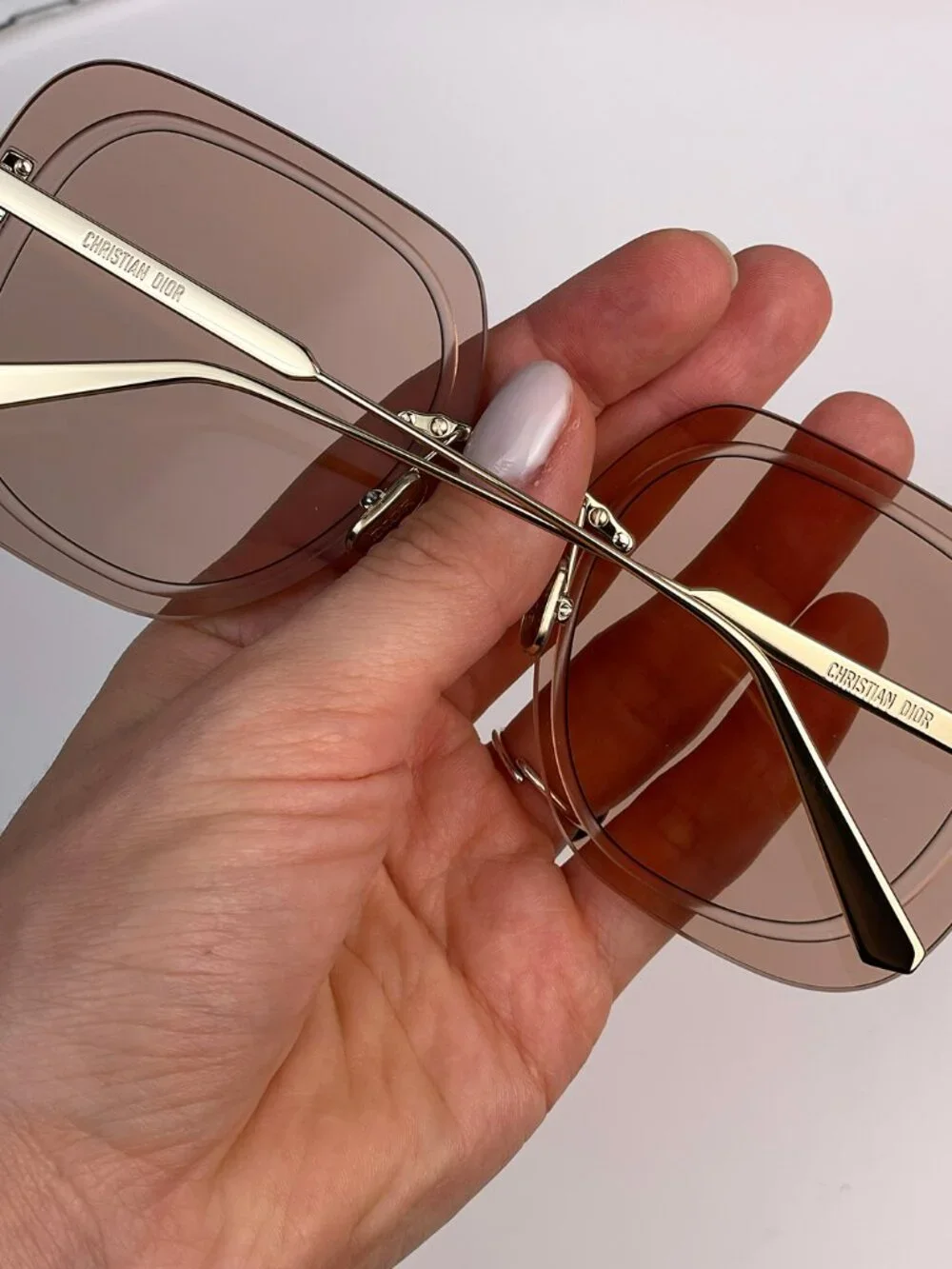 DIOR ULTRADIOR SU B0E0 PINK GOLD SQUARE OVERSIZED SUNGLASSES